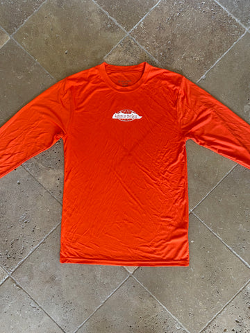 Pool Shirt Long Sleeve (Dry-Excel) - Orange with AotS Logo on  Front & Back